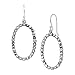 Silpada 'Oval Glitz' Beaded Open Drop Earrings with Crystals in Sterling Silver