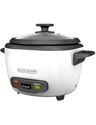 BLACK+DECKER 16-Cup Cooked/8-Cup Uncooked Rice Cooker and Food Steamer, White, RC516