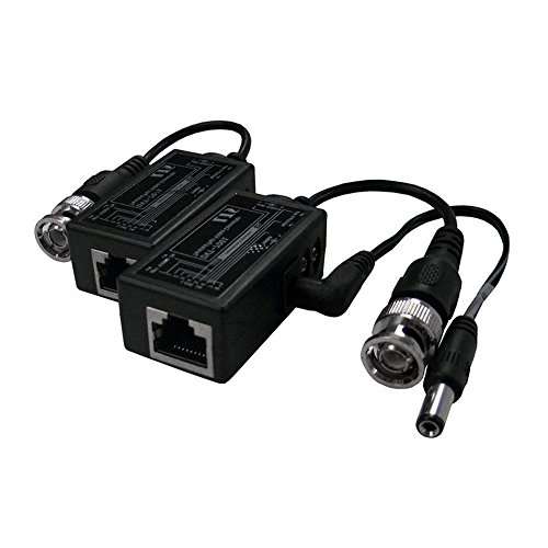 VIMVIP RJ-45 to BNC Converter Video Baluns with Power Connectors for Security CCTV Surveillance Camera