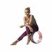 YOGABODY Jumbo Yoga Wheel with DVD, 15 inches, Baby Pink/Gray