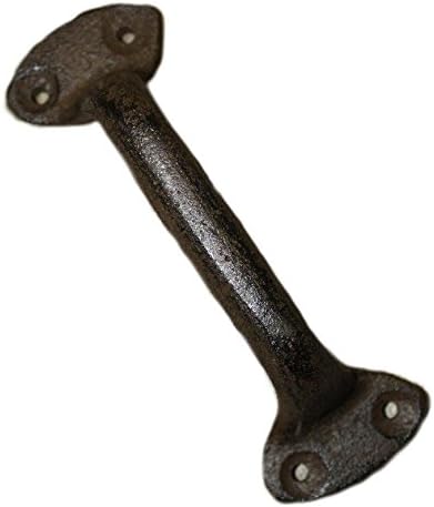 WD- Cast Iron Antique Style Barn Handle Gate Pull Shed / Door Handles - Rust Brown Finish
