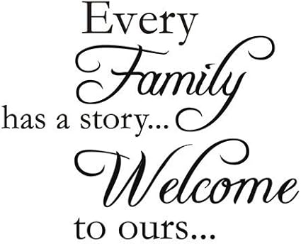 Chaque Famille A Une Histoire Bienvenue A Ours Stickers Mural En Vinyle Citation Home Art Decor Avec Dictons Sur Les En Amazon Fr Bricolage