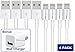 Charging Cables 4 Pack - 3 Feet USB to 8 pin charger for iPhone 6 & 7 Lightning to USB Cable. Data Sync and Charging Cable Charger Cord + USB Power Adapters iOS Devices by Charge Electronics