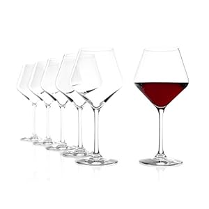 Stölzle Lausitz Copas de Vino Tinto Revolution Juego de 6, 545 ml – Elegantes Cristal Ideal para Borgoña – Aroma Óptimo – Resistentes y Aptas para Lavavajillas