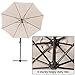 RUBEDER Offset Umbrella - 10Ft Cantilever Patio Hanging Umbrella，Outdoor Market Umbrellas with Crank Lift & Cross Base (10 Ft, Beige)