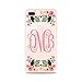 CaseCharming Monogram Case for iPhone 16 Pro Max 15 Plus 14 13 mini 12 Personalized Custom Initials Clear Transparent See Through Rubber Cover