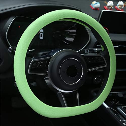 BE Beautiful Earth Silicone Car Steering Wheel Cover, Universal D&Round Shape 15 inch Anti Slip Auto Steering Wheel Covers