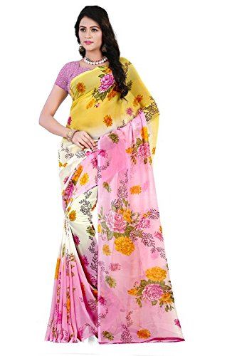 georgette with blouse piece Saree