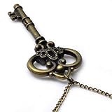 U2U Jewelry Alloy Vintage Retro Steampunk Crown Key,Sweater Chain, Necklace Pendant 0236 - 2 Chains