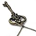 U2U Jewelry Allloy Vintage Retro Steampunk Cosplay Crown Key,Sweater Chain,Necklace Pendant 0236-2 Chains (0236)