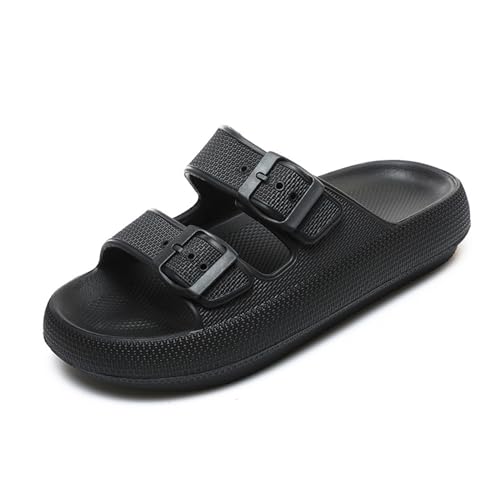 41ewdSDvLwL Waysoland Cozyslides Original Damen Herren,Wolkenschuhe Damen Sandalen Wolken Mit Verstellbaren Schnallen Rutschfest Schnell Trocknend Super Bequeme Dicke Sohle Airfoot(Schwarz,40/41 Eu)