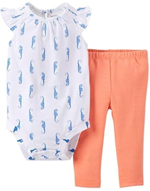 Baby Girls 2-Piece Bodysuit & Neon Pant Set