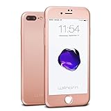 iPhone 7 Plus Case, Willnorn Norn One Full Body Coverage Ultra Slim Case with Tempered Glass Screen Protector for Apple iPhone 7 Plus(5.5-Inch) (Rose Gold)