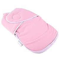 SECOND MUM Baby Sleep Sack | Sleeping Nest Bag Blanket Skin-Friendly Fabric 0-6 Months (Pink, for Autumn&Winter)