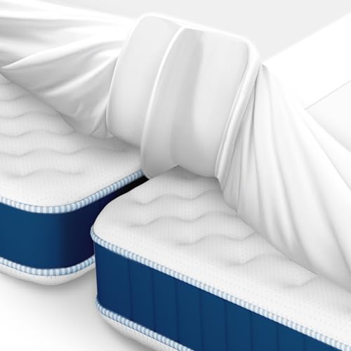 HOMCA Bed Bridge with Sheet, 200 x 200 cm 2 in 1 Bed Bridge Converter Kit Single to King, Eliminates Gap Between Mattresses, Bridge of Love is Suitable for Families