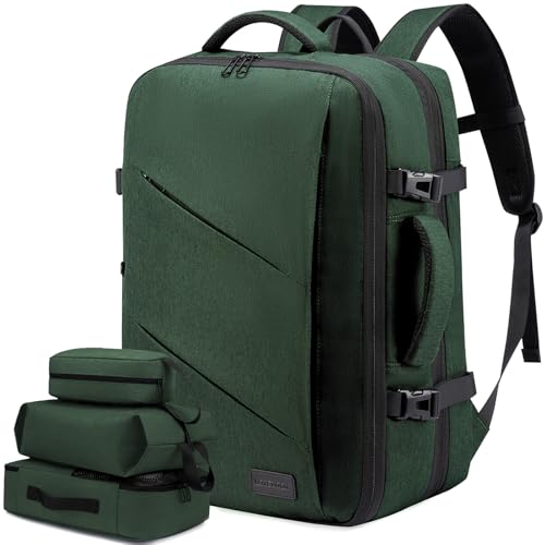 Reiserucksack Handgepäck Flugzeug, LOVEVOOK Rucksack Handgepäck Flugzeug, Business Rucksack Herren Damen Erweiterbar, Laptop Rucksack für 17,3 Zoll fü