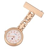 ShoppeWatch Nurses Lapel Pin Watch Analog FOB Infection Control Watch Rose Gold NW-237