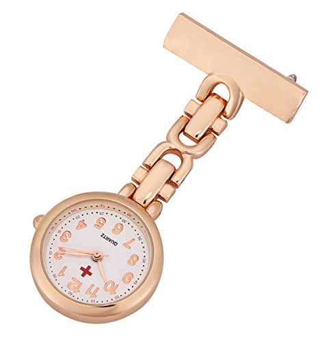ShoppeWatch Nurses Lapel Pin Watch Analog FOB Infection Control Watch Rose Gold NW-237 ShoppeWatch Nurses Lapel Pin Watch Analog FOB Infection Control Watch Rose Gold NW-237