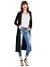 Verdusa Women's Long Sleeve Open Front Long Maxi Cardigan, Black, Size Medium