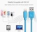 Alanda iPhone Charger 3pcs (3ft 6ft 10ft) Durable Lightning to USB Data & Sync Charging Cable for iPhone 7 Plus 7 6s 6 6 plus SE 5 5s iPad Air and Mini iPod Touch 5 Compatible with iOS -Blue