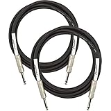 Fender Original Series Instrument Cables (Straight-Straight Angle) for Electric Guitar, Bass Guitar, Electric Mandolin, Pro A