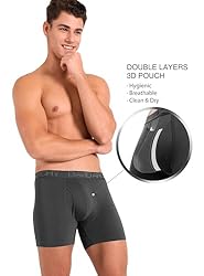DAVID ARCHY Mens Underwear Boxer Briefs Breathable