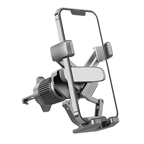CINDRO Phone Mount for Car Phone Holder Gravity Phone Holder Car Mount for iPhone Air Vent Clip Cell Phone Holder Mount Cradle Fit Smartphone (Grey)