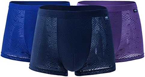 Seven Mens High Elastic Casual Sexy Comfortable 3 Pack Colorful Boxers Underwear (XXXL, Boxers Set-6)