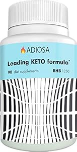 Adiosa Keto Carb Blocker Weight Loss Pills - Supplements to Burn Fat Fast - 90 pills - Premium Keto Supplement - Keto Appetite Suppressant for Women & Men - Keto Meal Replacement