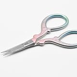 SwirlColor Embroidery Scissors Small Stainless Steel with Pink Faux Leather view 7