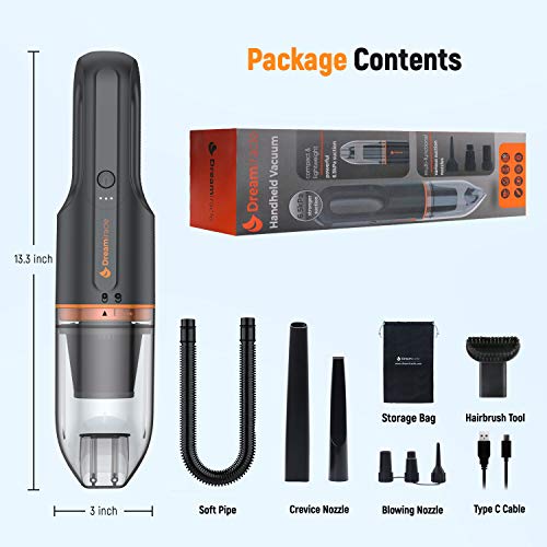 Dreamiracle Handheld Vacuum Cleaner Cordless, Portable Hand Held Vacuum