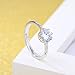 H.Romo Women's 925 Sterling Silver Anniversary Wedding Band Engagement Ring 925 Sterling Silver Sets Adjustable