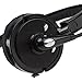 IMAGE® 2 in 1 Over the Head Boom Mic Microphone Stereo Bluetooth Headset Wireless Handsfree Headphone Nosie Canceling (Black)