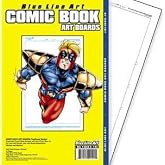 Blue Line Art Comic Book Art Board, 24 Sheets of 11x17 Matte Paper, Perfect for Sketching and Drawing