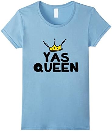 Women's Unisex Yas Queen T-Shirt Medium Baby Blue
