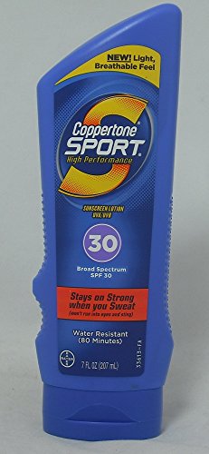 Coppertone Sport Lotion SPF 30 Water Resistant 7 FL OZ (4 Pack)