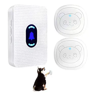 Daytech Dog Door Bell Wireless Doggie Doorbell for Potty Training with Touch Button(1 Receiver & 2 Transmitters)