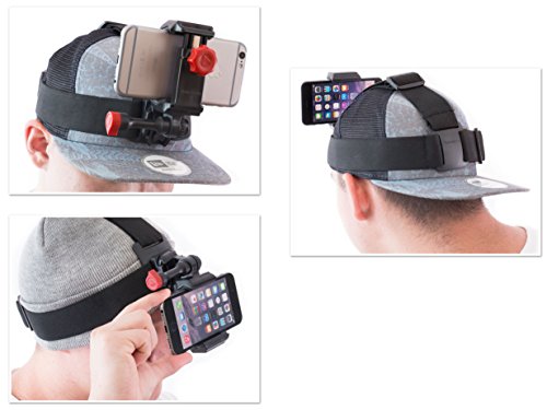 iPhone Head Mount Strap GoPro Style, Fits All Smartphones and GoPro Camera Models - Thumbnail 3