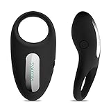 SVAKOM Wendy Vibrating Cock Ring Vibrator Powerful Rechargeable Penis Ring Adult Sex Toy for Couples (Black)