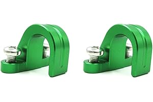 PROOTOM 2PCS Motorcycle Rear Brake Oil Tube Clip Brake Hose Fixed Buckle，Rear Brake Line Hose Clamp Guide For KAWASAKI KX250F KX450F KLX250R KLX450R Off-road Green