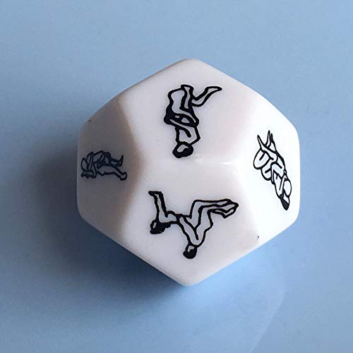 Multifaceted Style Game Dice Toy, Romantic Party Dice Game Novelty Gift for Warm up Dices 12 Sides Positions Dice for Couples