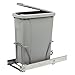 Knape & Vogt PLSW9-1-20-R-P In-Cabinet Pull Out Trash Can, 17.75 8.11 20-Inch,Platinum, Inch Inch Inch