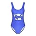 PINJIA Women's Letter Print Backless One Piece Monokini Bikini(MX05)