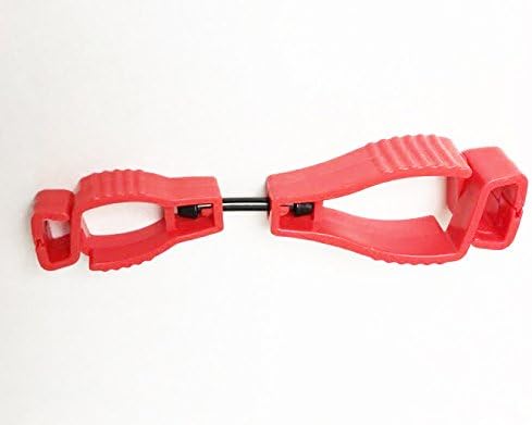 1Pc AT01-R Red Sino-Max Glove Clip,Glove Grabber Holder Work Safety Breakaway Safety Gear Belt Loop, Belt Clip Glove Keeper, Neon POM, Reduce Hand Injury, Attach Gloves, Towels, Glasses, Helmets