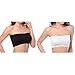 HOVEOX Women's Plus Size Padded Bandeau Strapless Bras Stretch Seamless Tube Top Bra Medium, 2PACK/Lot (Black + White)