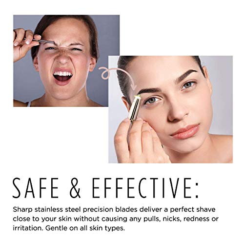Eyebrow Hair Remover, Hiwill Electric Eyebrow Trimmer Painless Epilator for Women, Portable Eyebrow Hair Removal Razor