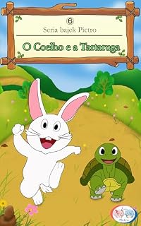Livro ⑥Seria bajek Pictro　O Coelho e a Tartaruga　Livros ilustrados mundialmente famosos: primeiros livros ilustrados: livros ilustrados para crianças.