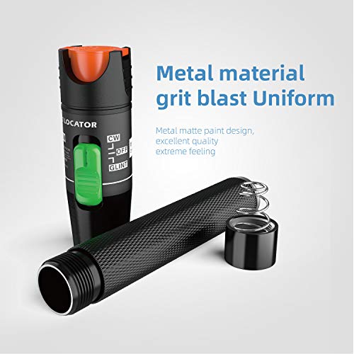 KOLSOL Visual Fault Locator 30mW 30KM Red Light Fiber Optic Cable Tester Meter,for CATV Telecommunications Engineering Maintenance,Work with Universal Connector for FC/SC/ST Adapter(Black)