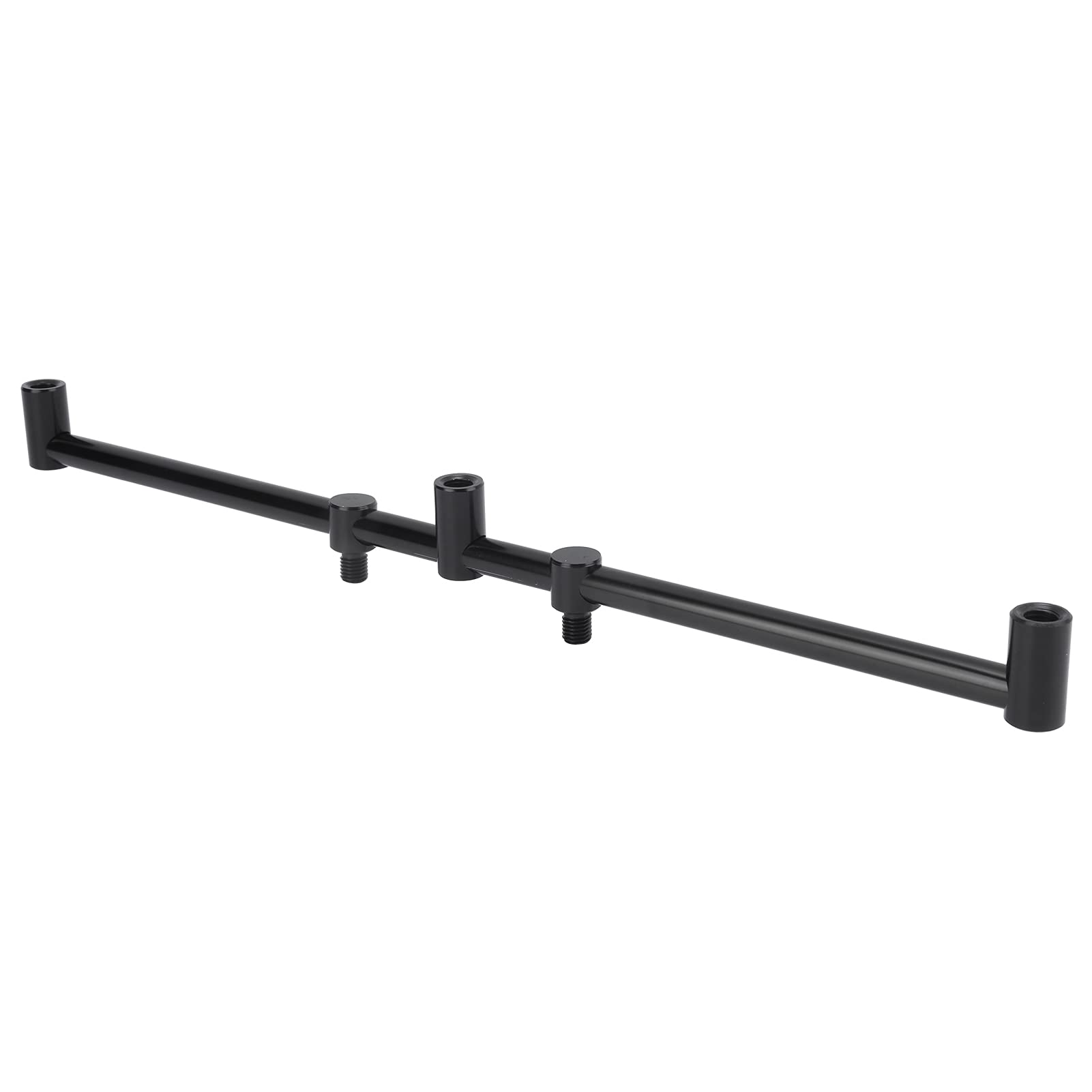 01 Fishing Crossbar Bracket, Buzz Bar 3-Head Portable Fishing Rod Holder, Black, 40cm / 15.7in
