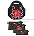 Artovida Artists Collective Reusable Lunch Baggies | Snack and Sandwich Bags with Zipper - Improved Dual Layer Design by Caia Koopman (USA) Strawberry Squid